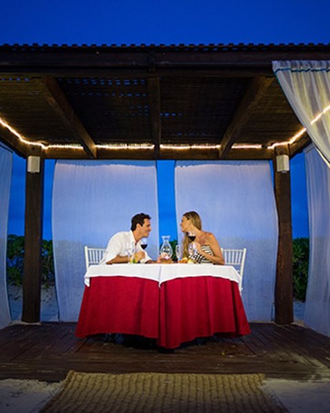 Romantic dinner by the beach  Blue Diamond Luxury Boutique Hotel Riviera Maya